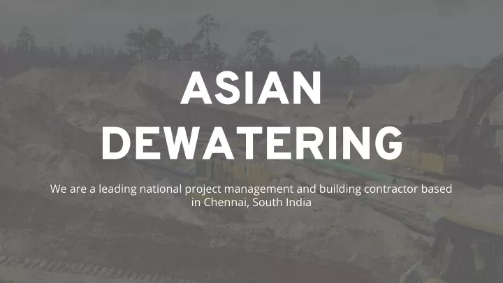asian dewatering