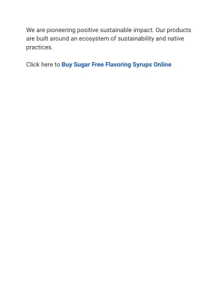 Buy Sugar Free Flavoring Syrups Online