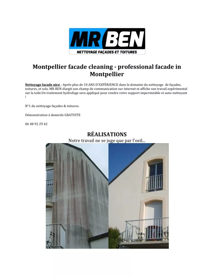 montpellier facade cleaning professional facade