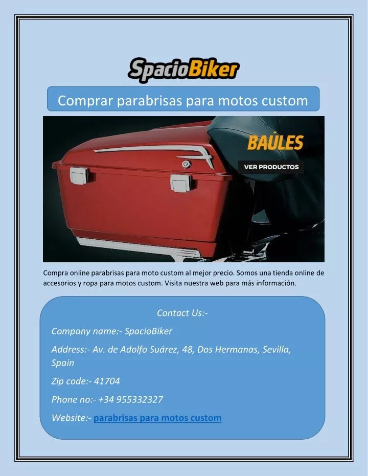 comprar parabrisas para motos custom