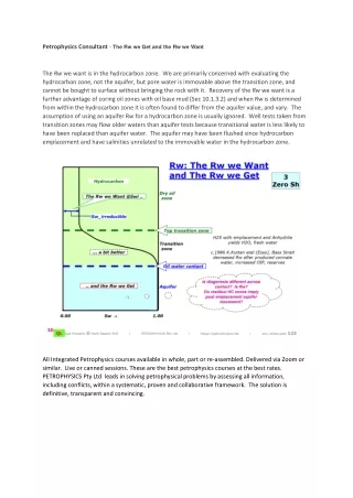 petrophysics consultant
