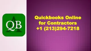 Quickbooks Online for Contractors