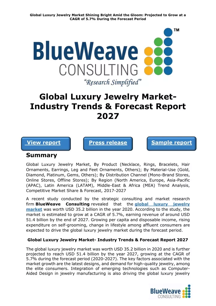 global luxury jewelry market shining bright amid