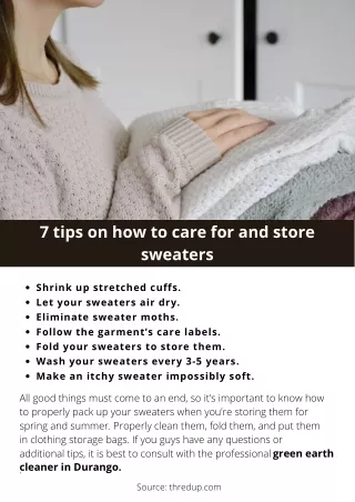 7 tips on how to care for and store sweaters