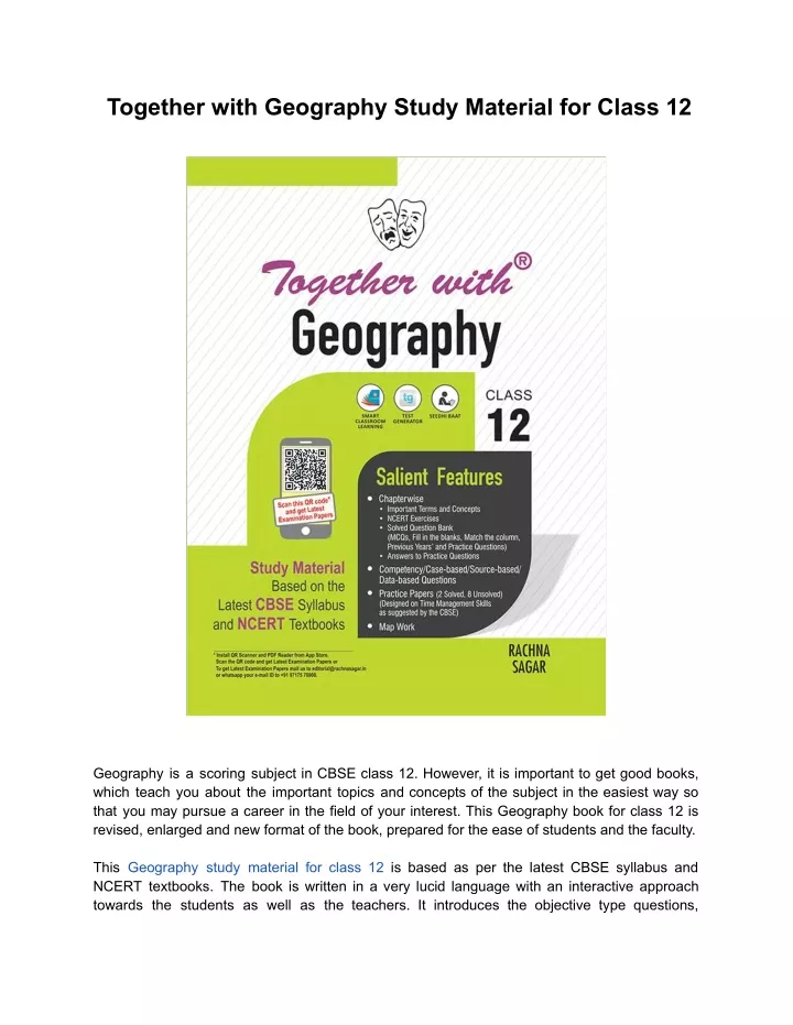 together with geography study material for class