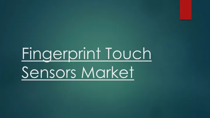 fingerprint touch sensors market
