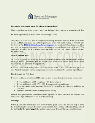 Construction loan requirements |Neverrest mortgage