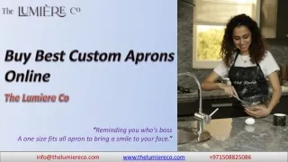 Buy Custom Aprons Online from The Lumiere Co