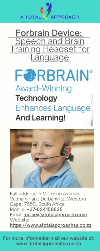 forbrain device speech and brain training headset