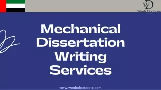mechanical dissertation writing services