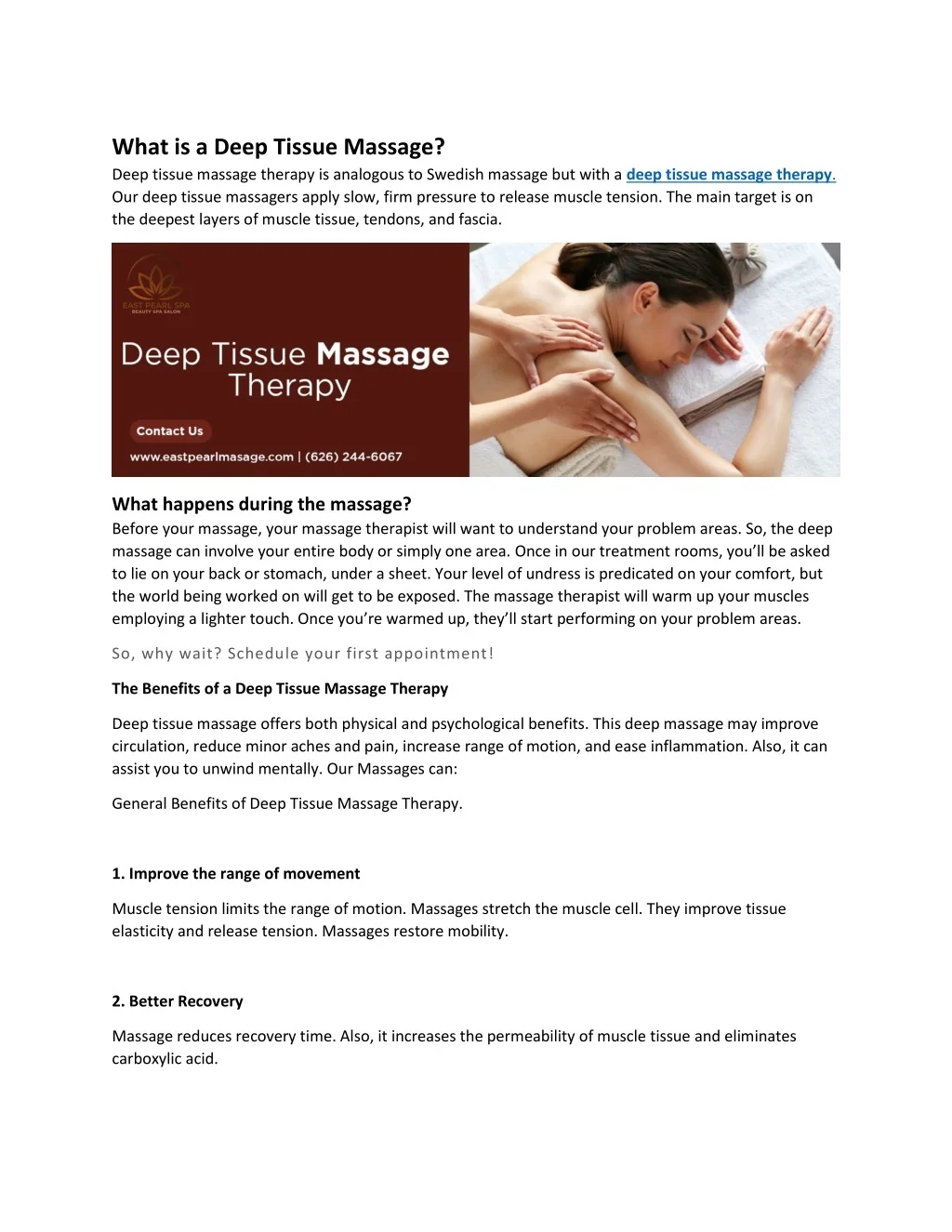 PPT - Deep Tissue Massage Therapy. PowerPoint Presentation, free ...