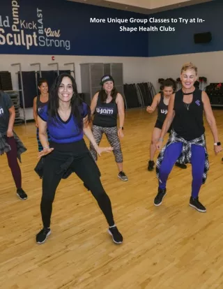 more unique group classes to try at in shape