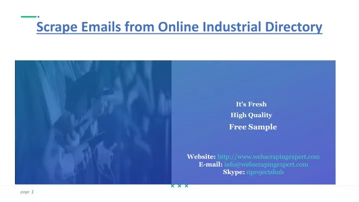 scrape emails from online industrial directory