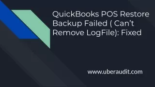 QuickBooks POS Restore Backup Failed ( Can’t Remove LogFile)_ Fixed