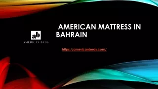 american mattress in bahrain
