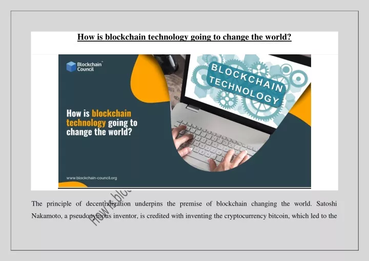 how is blockchain technology going to change