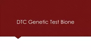 DTC Genetic Test Bione