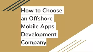 How to Choose an Offshore Mobile Apps Development Company