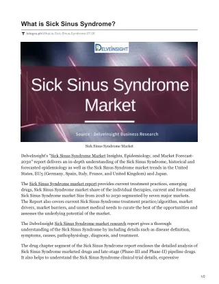 what is sick sinus syndrome