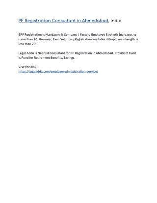 pf registration consultant in ahmedabad india