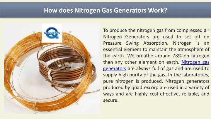 how does nitrogen gas generators work