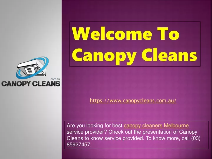 welcome to canopy cleans