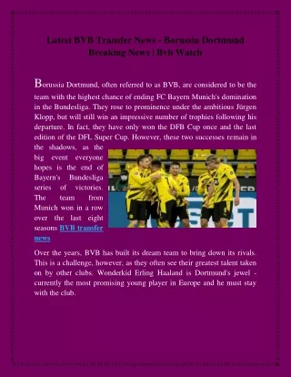 latest bvb transfer news borussia dortmund