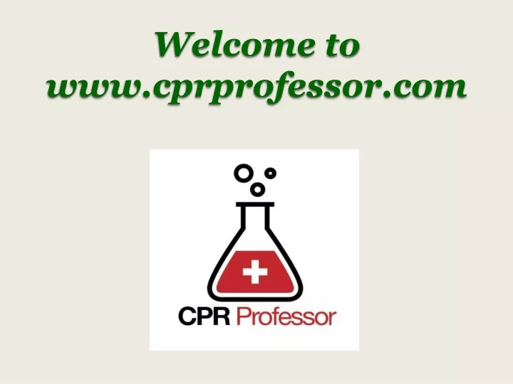 welcome to www cprprofessor com