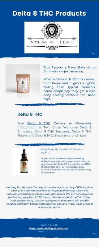 delta 8 thc products