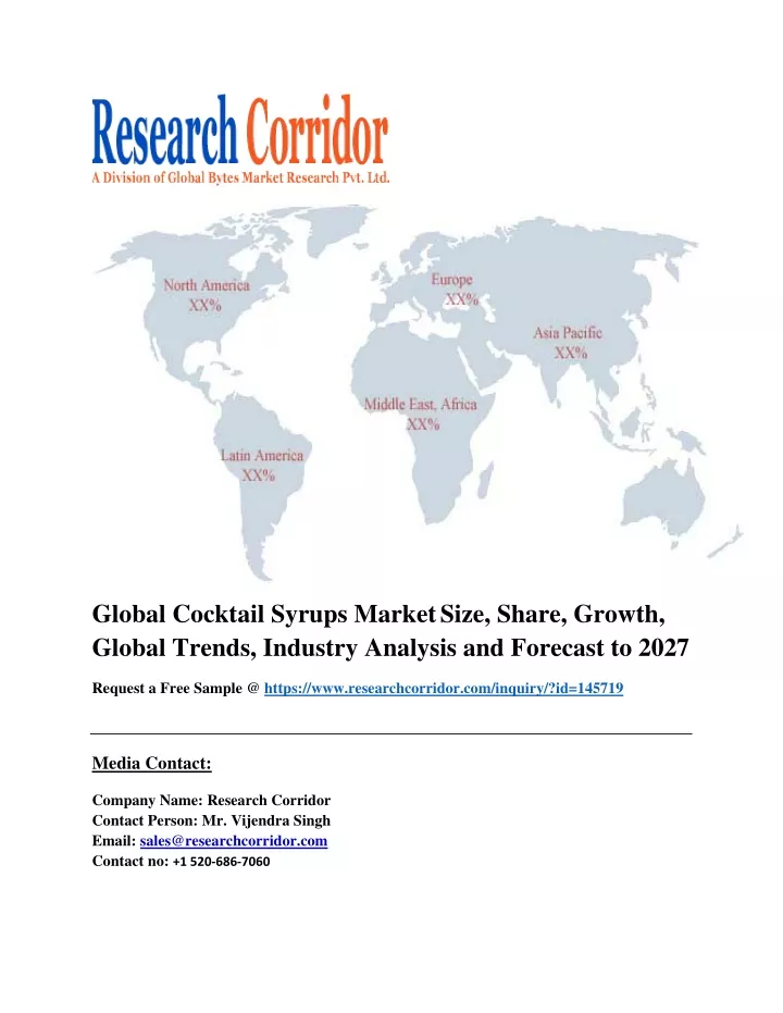 global cocktail syrups market size share growth