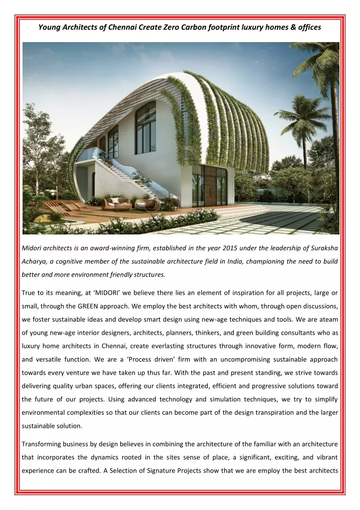 young architects of chennai create zero carbon
