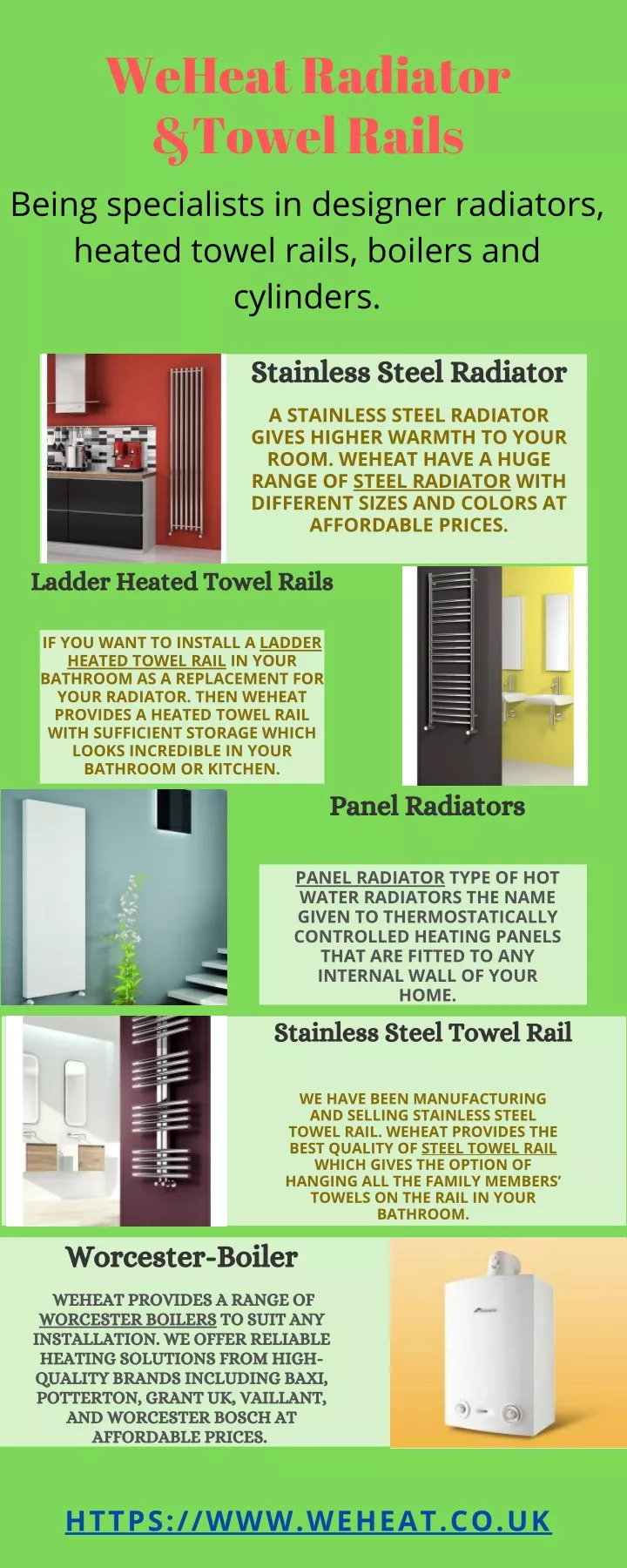 weheat radiator towel rails being specialists