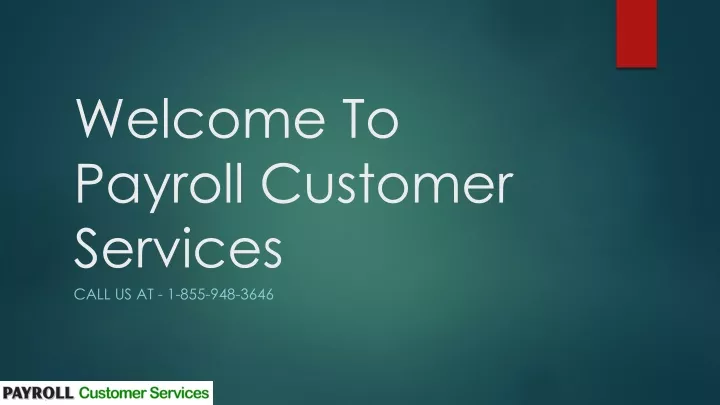 welcome to payroll customer services