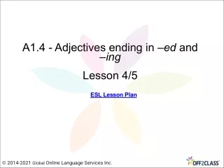 a1 4 adjectives ending in ed and ing