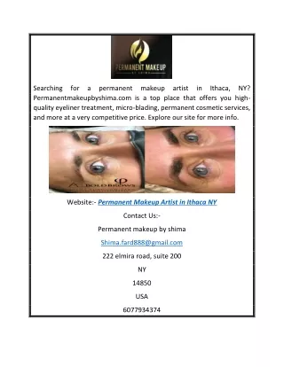 Searching for a permanent makeup artist in Ithaca, NY? Permanentmakeupbyshima.co