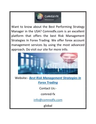 Best Risk Management Strategies in Forex Trading | Comredfx.com