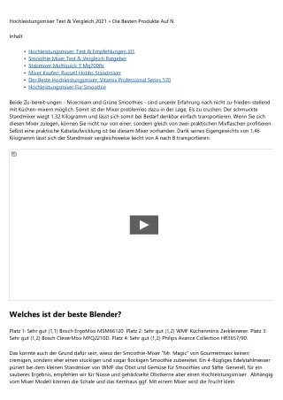 Mixer Wmf Smoothie - Eine Preis-Übersicht - Mehr lesen