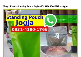 Harga Plastik Standing Pouch Jogja ౦8౩I.ԿI8౦.I7ϬϬ(WA)