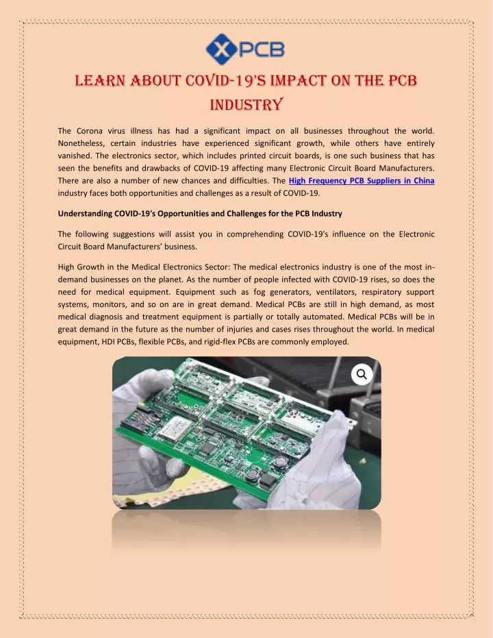 learn about covid 19 s impact on the pcb industry