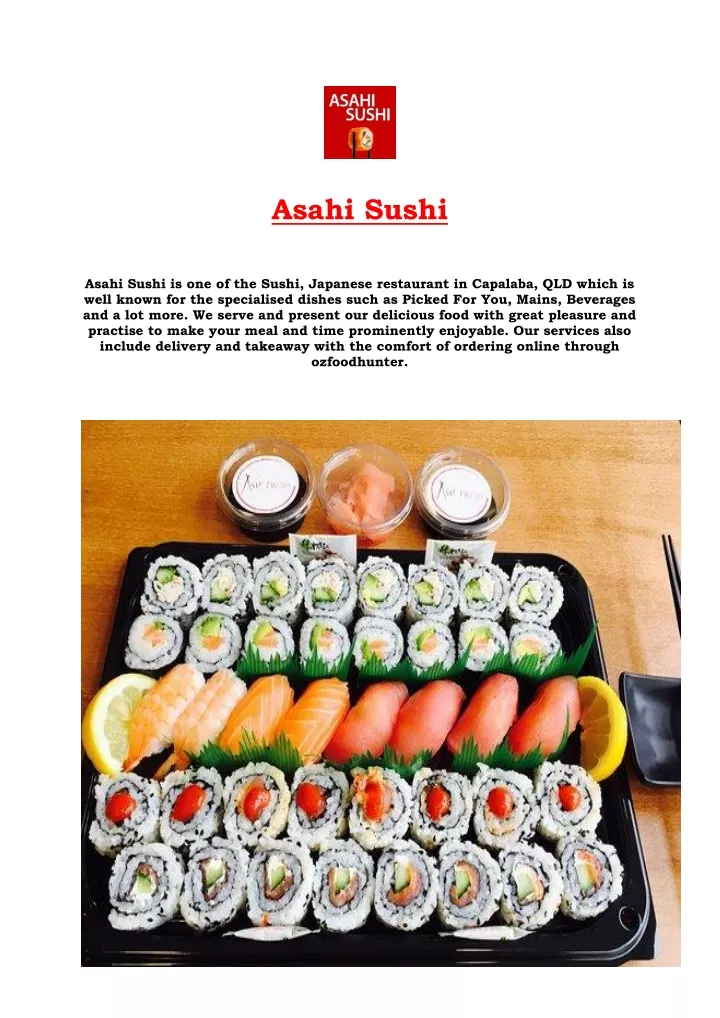 PPT - 5% Off - Asahi Sushi Restaurant Menu Capalaba, QLD PowerPoint ...