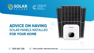 advice on having solar panels installed for your