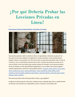 por qu deber a probar las lecciones privadas