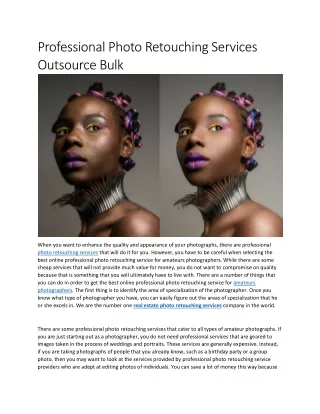 professional photo retouching services outsource