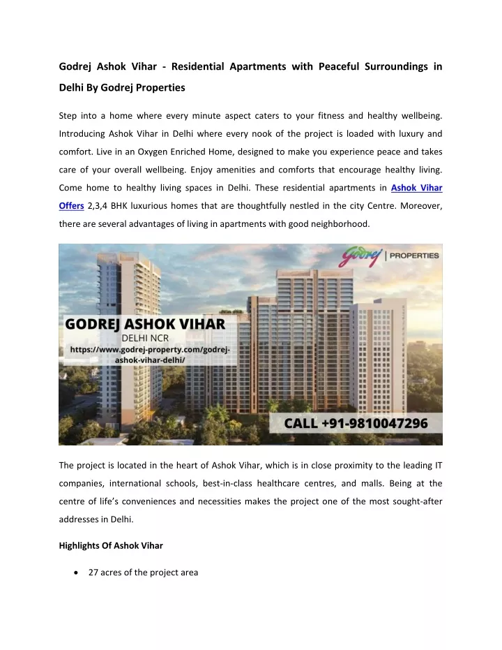 godrej ashok vihar residential apartments with