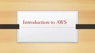 introduction to aws