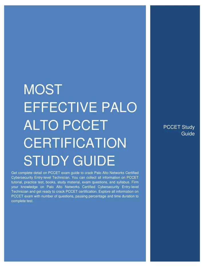 most effective palo alto pccet certification