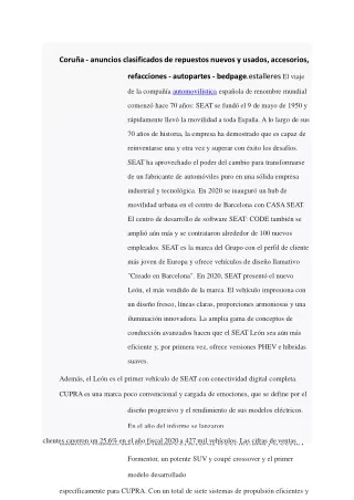 coru a anuncios clasificados de repuestos nuevos