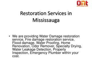 restoration services in mississauga
