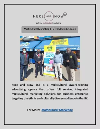 Multicultural Marketing | Hereandnow365.co.uk