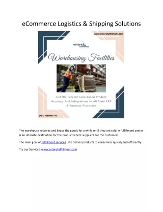 ecommerce logistics shipping solutions
